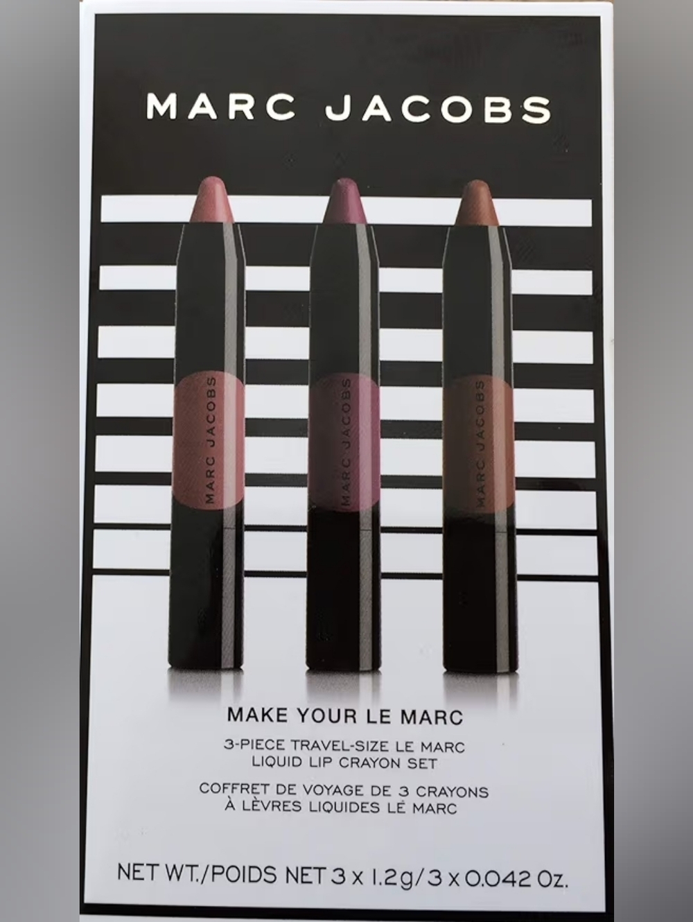 Marc Jacobs Beauty Make Your Le Marc 3 Piece Mini Liquid Lip Crayon Set RARE NIB